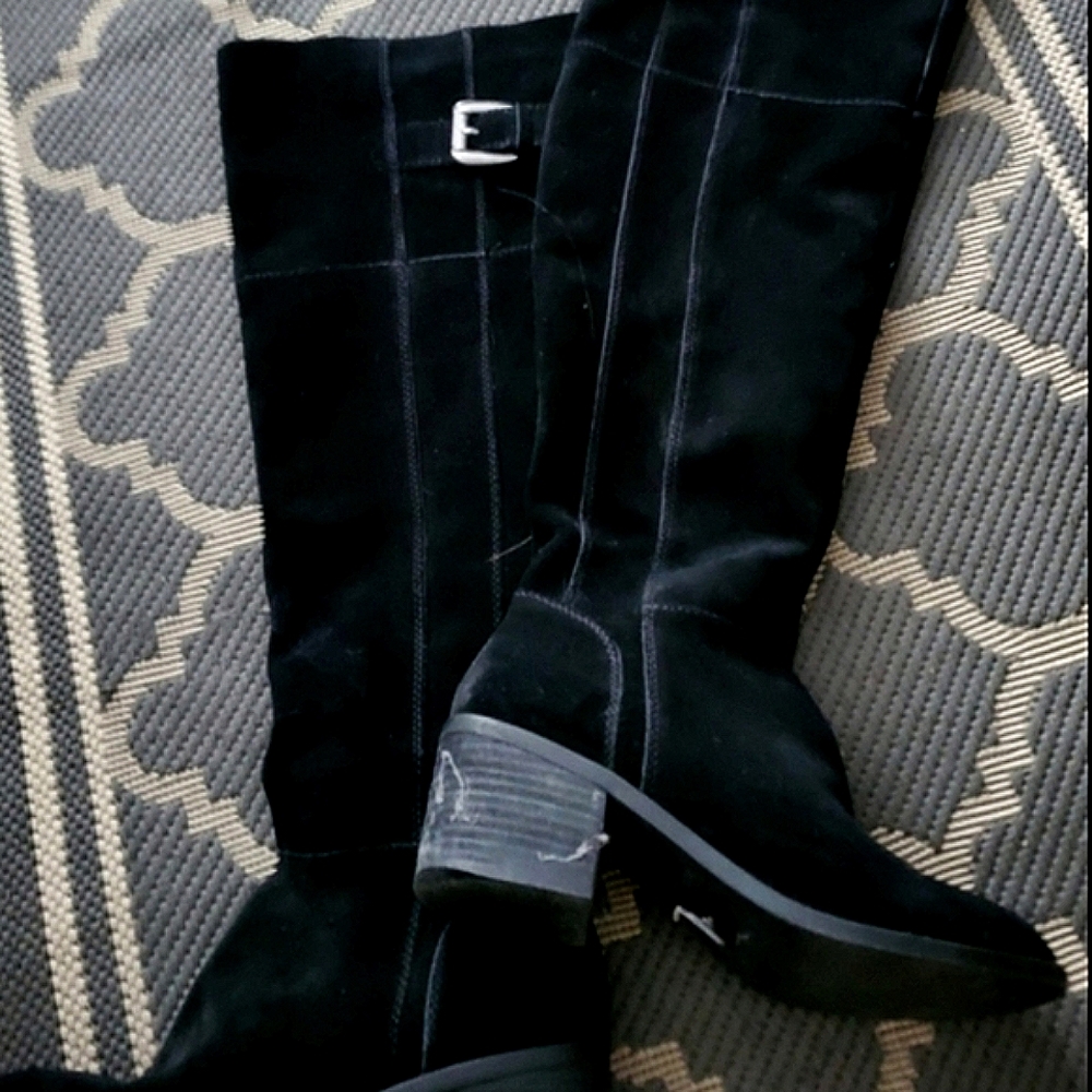 Cathy Jean Black Over the Knee Boots